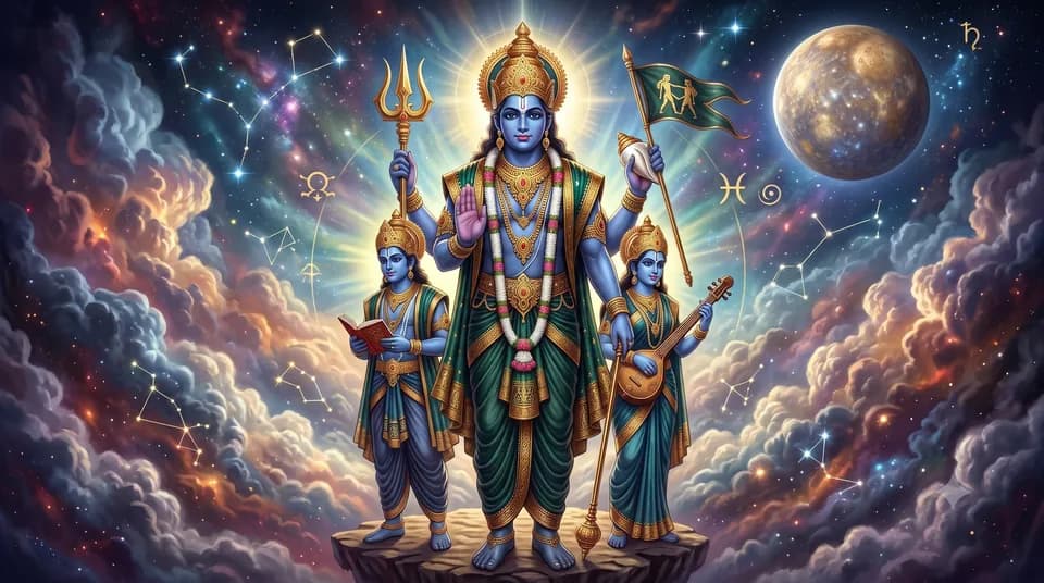 Mithuna (Gemini) — ruled by Mercury, symbolised by the twins