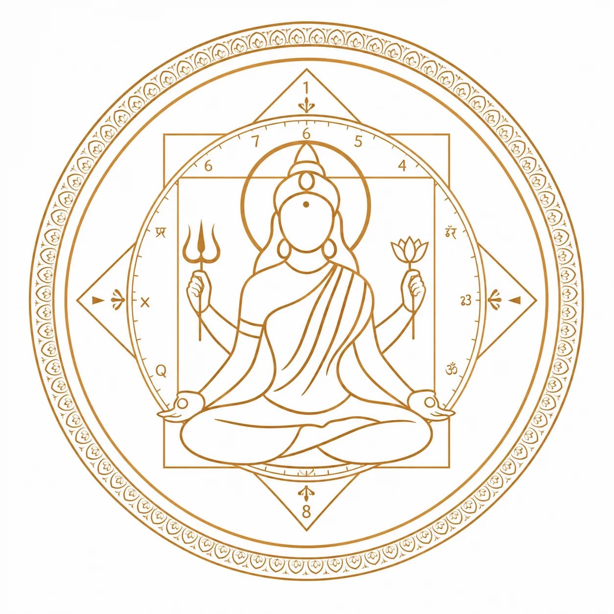 Sri Devi – Vedic Astrology goddess illustration
